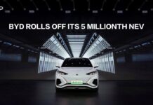 BYD logra el hito de alcanzar un récord por fabricar 5 millones de vehículos de nueva energía