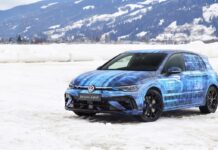 Volkswagen ofrece un primer vistazo del nuevo Golf R en la carrera sobre hielo en «Zell am See»